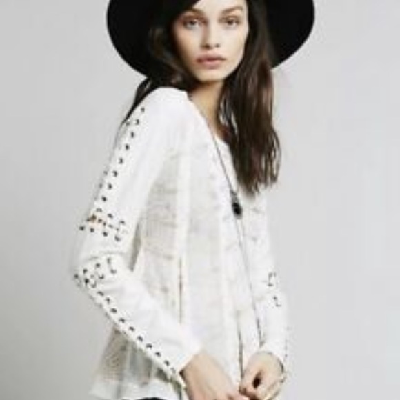 Free People New Romantics Heavy Metal Top - Picture 2 of 12
